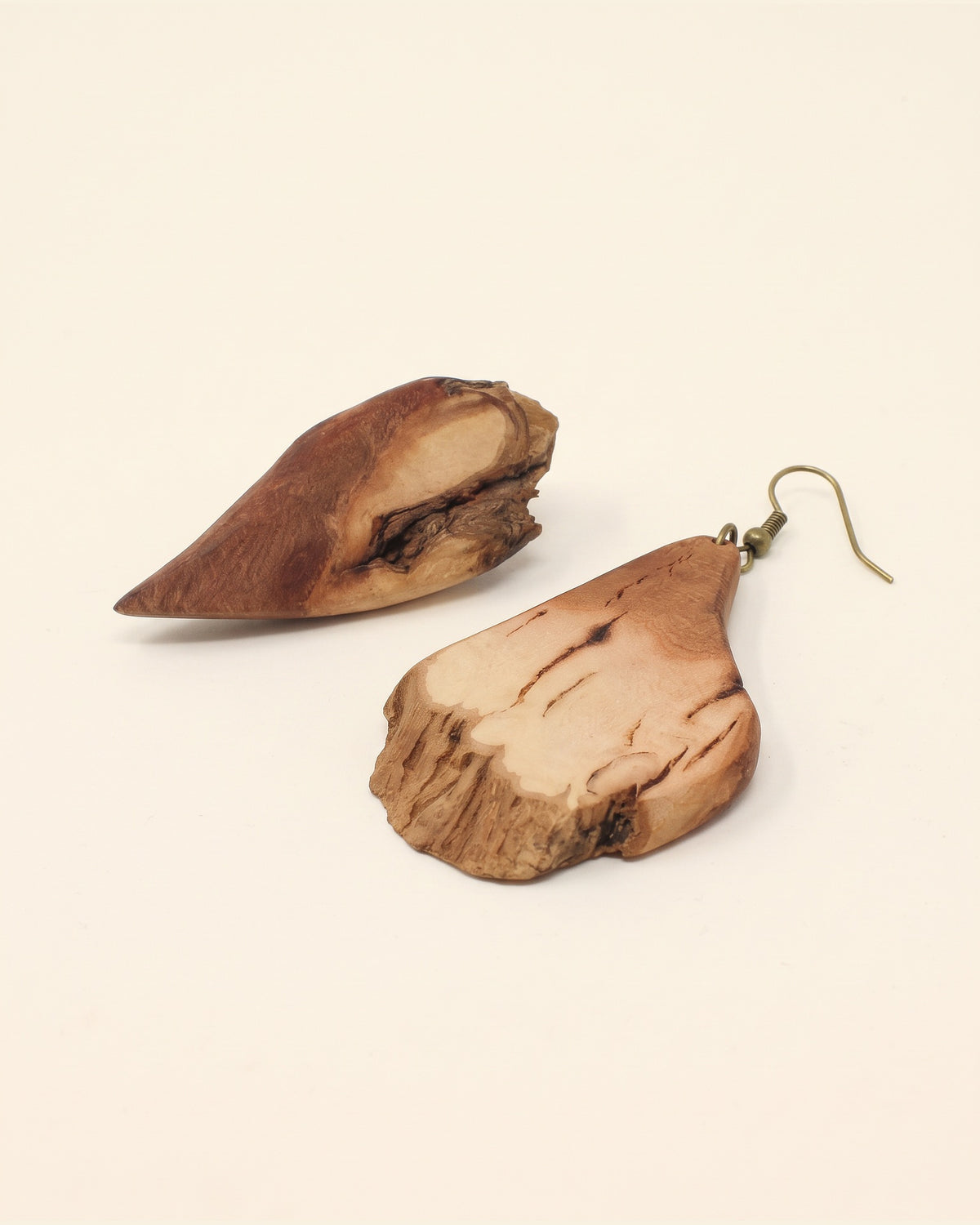 Natural Wood Earrings — Brown, Style I | Choopi Design — packshot