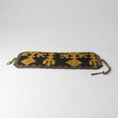 Handmade bracelet, yellow, black