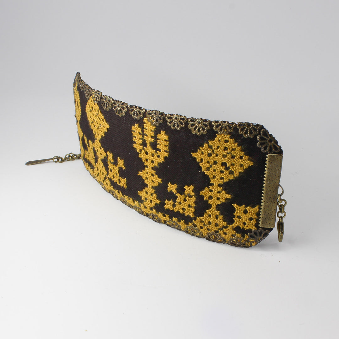 Handmade bracelet, yellow, black