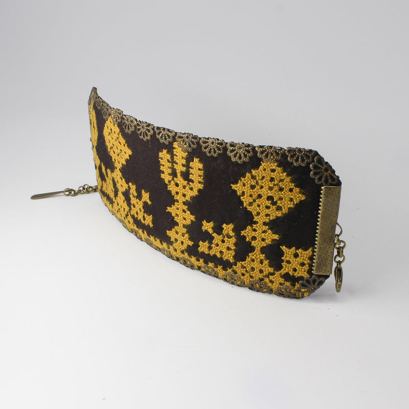 Handmade bracelet, yellow, black