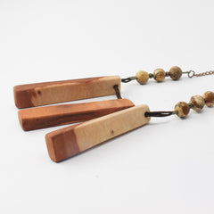 Wooden Bar Necklace — Brown