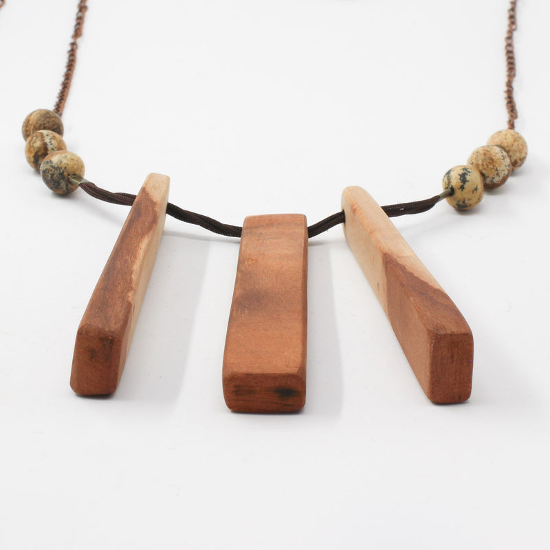 Wood Necklace — Brown, Style I | Choopi Design