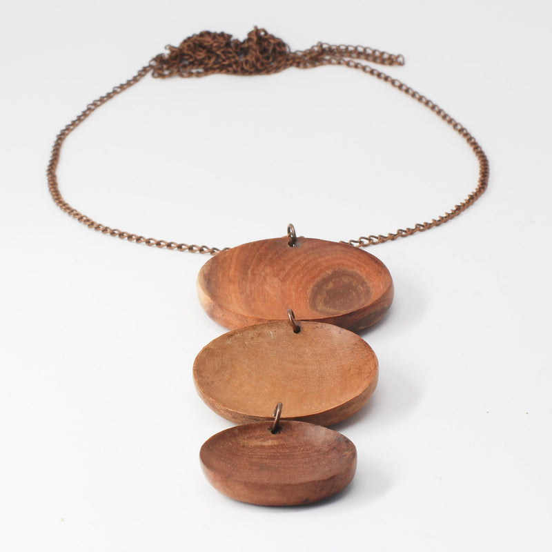 Wood Necklace — Brown, Style II | Choopi Design