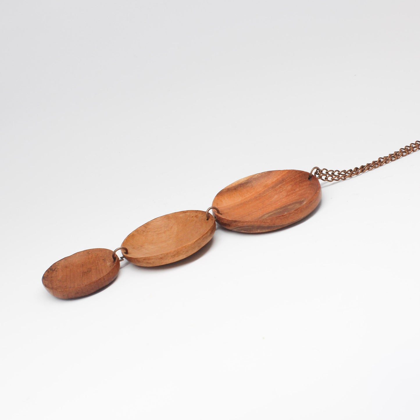 Handmade wooden necklace, brown
