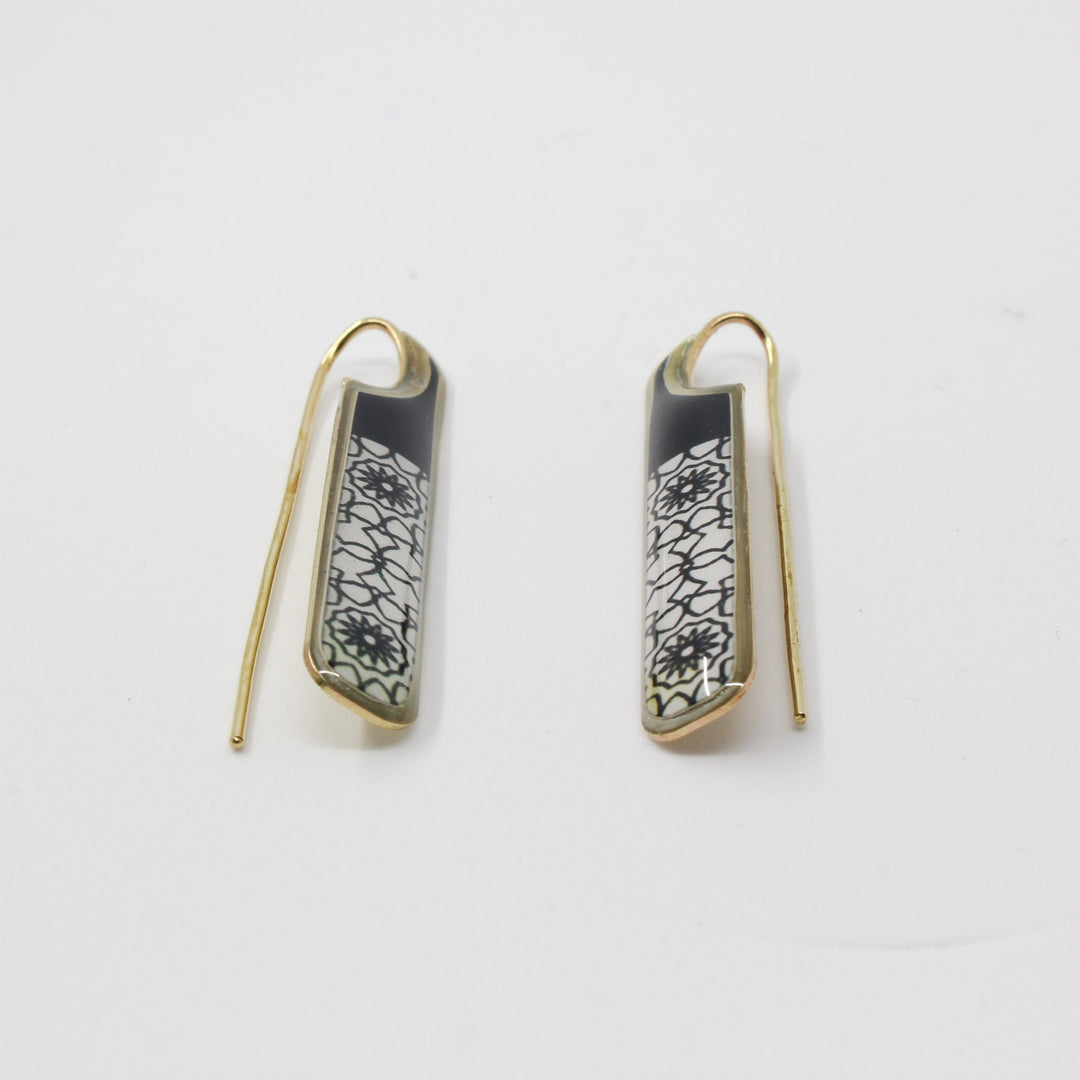 Miniature Brass Earrings — Gold &amp; Black | Siin Collection