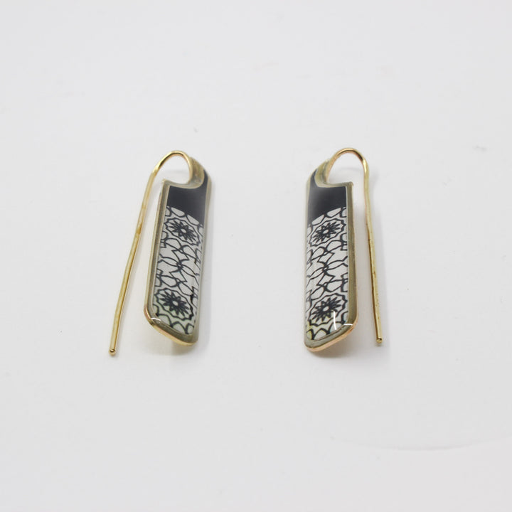 Miniature Brass Earrings — Gold &amp; Black | Siin Collection